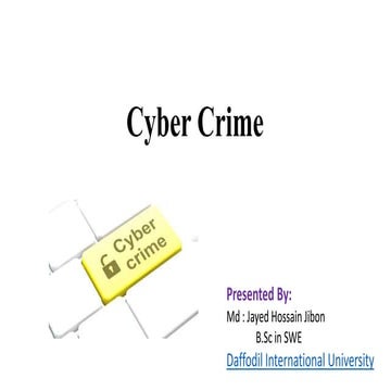 cyber crime - slideshare  by  jayed hossain jibon