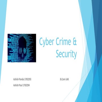 Cyber Crime and Security (Ways to protect yourself on the internet)