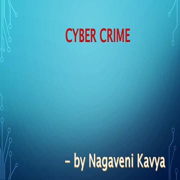 Cyber crime