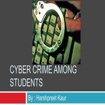 Cyber crime among students