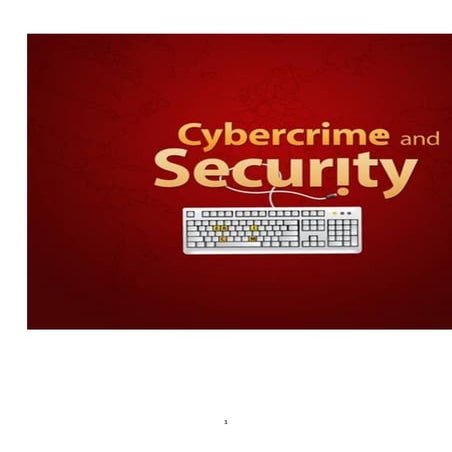 Cyber crime and security