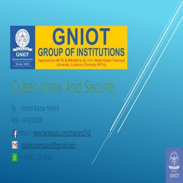 Cyber crime and Security