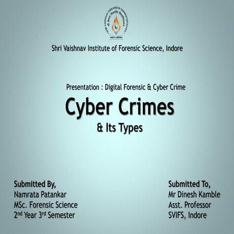Cyber crime and its  types