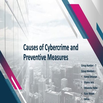 Cybercrime & Cybersecurity