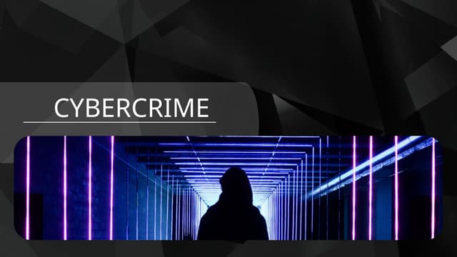 Kinds of cybercrime (Social Networking for Social integration .pptx