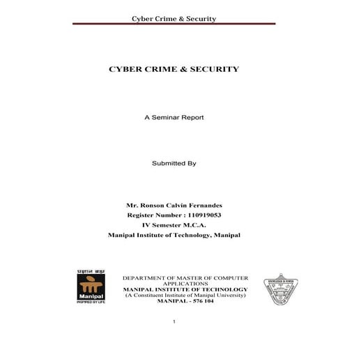 Cyber crime report