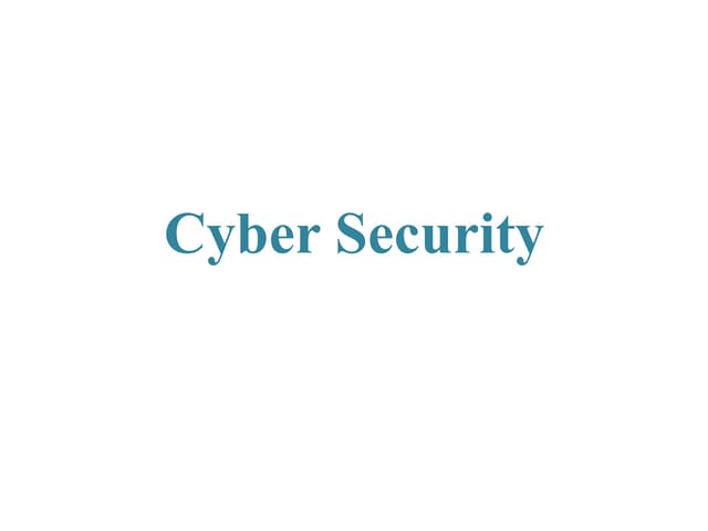 Cyber crime &amp; security