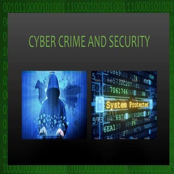 Cyber crime &amp; security