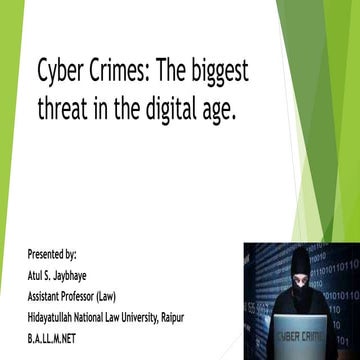 Cyber crimes in the digital age