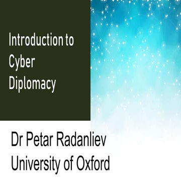 Introduction to Cyber Diplomacy
