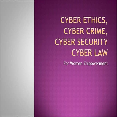 Cyber ethics pp power point presentation