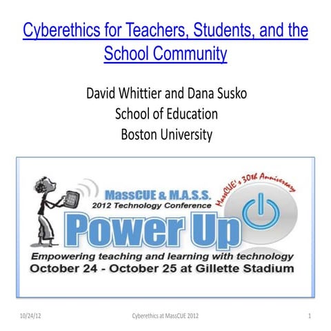 Cyberethics for teachers, students, and the school community