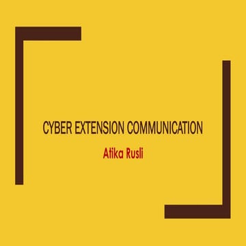 Cyber extension communication