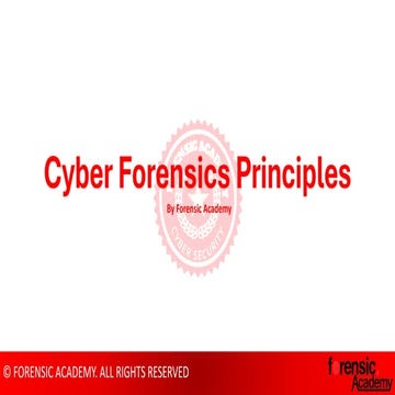 Cyber Forensics training by Forensic Academy