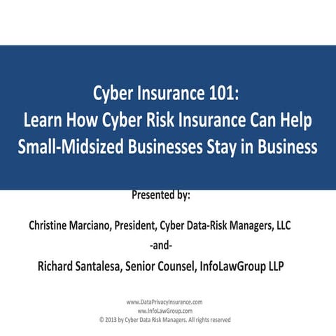 Statewide Insurance Brokers - Cyber Insurance 101