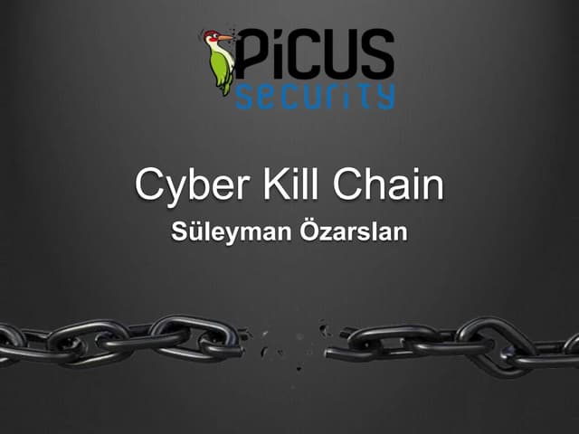 Süleyman Özarslan - Cyber kill chain modeli güvenlik denetim yaklaşımı