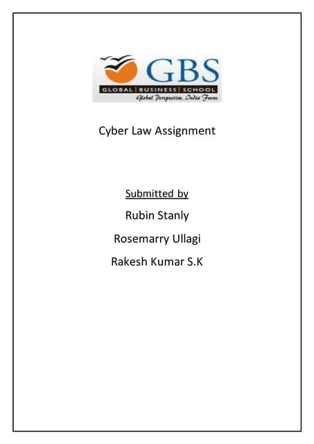Cyber law case Assignment