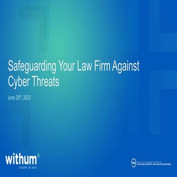 Safeguarding Your Law Firm Against Cyber Threats