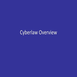 Cyberlaw overview presentation v2