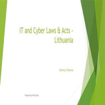 Cyber Laws & IT Acts-Lithunia - legal acts