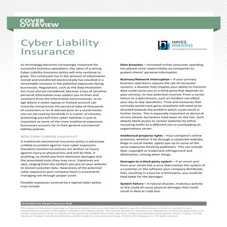 Cyber liability and cyber security