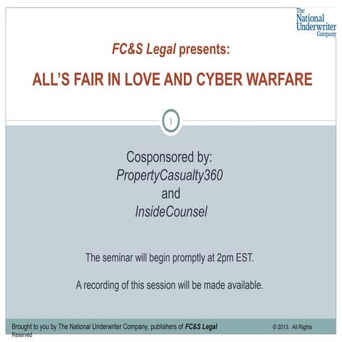 All's Fair in Love and Cyber Warfare