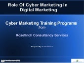 Cyber Marketing And Employment Oppo...