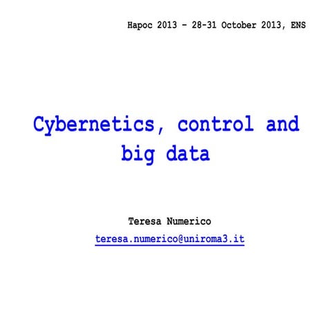 Cybernetics big data