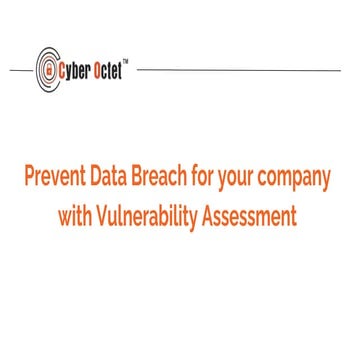 Prevent Data Breach for your company with Vulnerability Assessment 