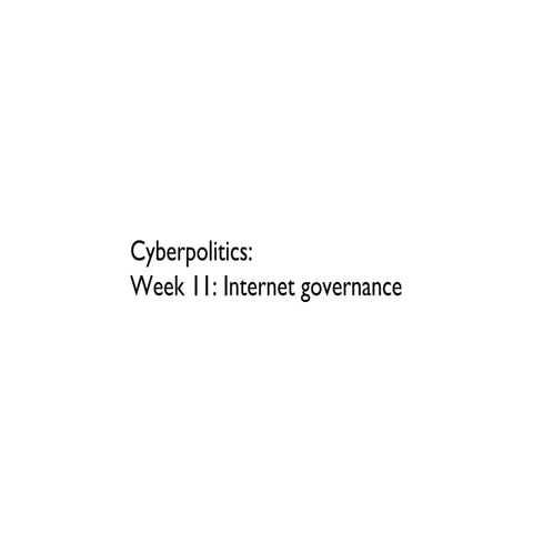 Cyberpolitics 2009 W11