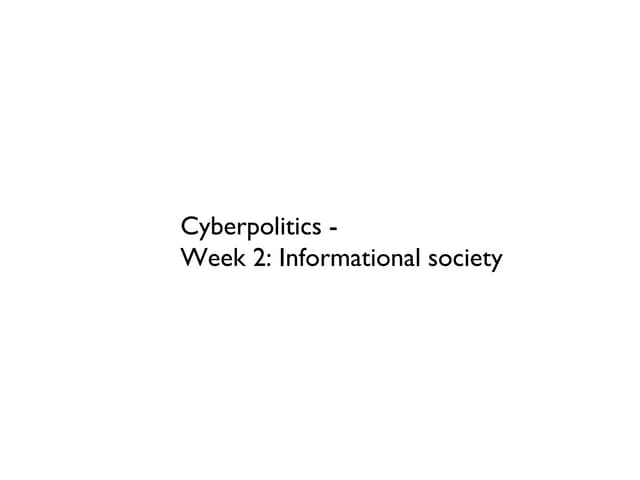 Cyberpolitics 2009 W2