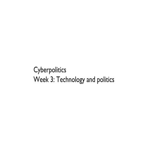 Cyberpolitics 2009 W3