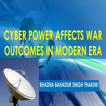Cyber power affects war outcomes in modern era