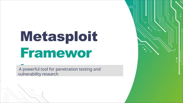 Introduction of Metasploit and task.pptx