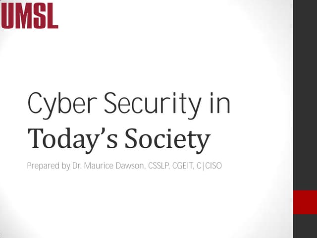NACCTFO Cyber Security Presentation 2014 New Orleans