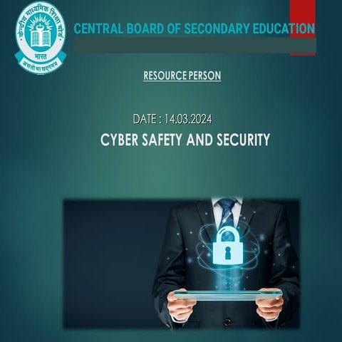 Cyber Safety and Security for School Education | PPT