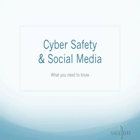 Cyber safety & social media deck