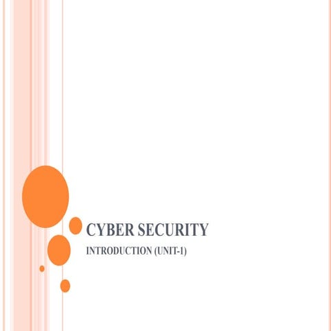 An Introduction to Cyber security