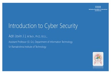 Introduction to Cybersecurity