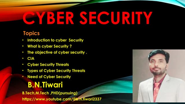 Cyber security.pptxelectronic systems, networks, and data from malicious