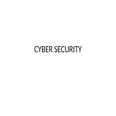 CYBERSECURITY POWERPOINT PRESENTATION FOR GENERAL