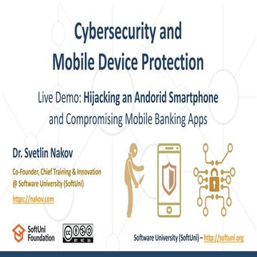 Cybersecurity and Mobile Device Protection - Nakov at CareerShow (Sept 2019)