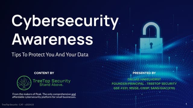 Cybersecurity Awareness Training Presentation v2024.03
