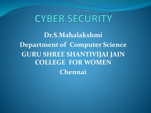 cybersecurity