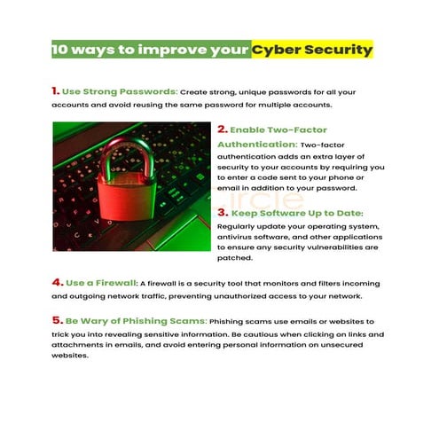 10 Ways To Improve Your Cyber Security