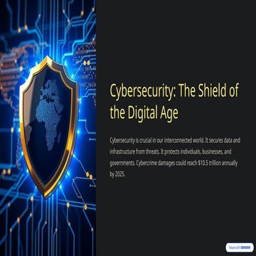 Cyber Security: The Shield of the Digital Age
