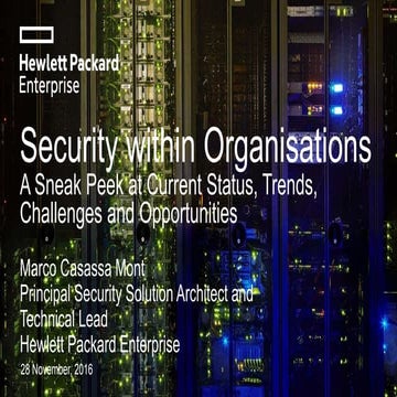 Cyber security within Organisations: A sneaky peak of current status, trends,...