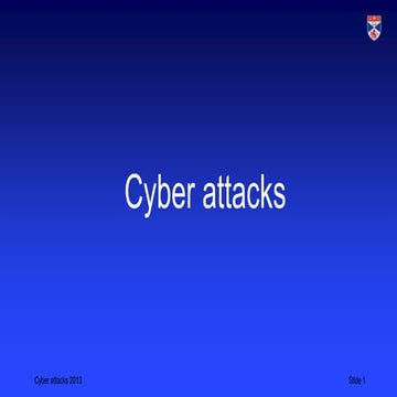 Cybersecurity 2 cyber attacks
