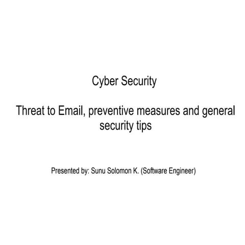 Cyber security and emails presentation