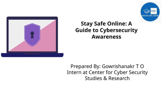 STAY SAFE ONLINE GUIDE TO CYBERSECURITY 